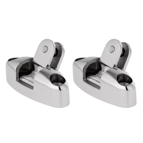 Dickly 1 Pair of Stainless Steel Swivel Mount Deck Hinges with Universal Bimini Mount