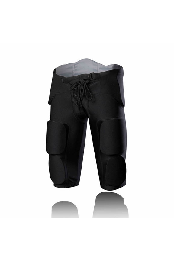 1 Unit Shock Absorbing Padded Shorts with Integrated 7 Pad Nylon Build Adjustable Drawstring for Football Training