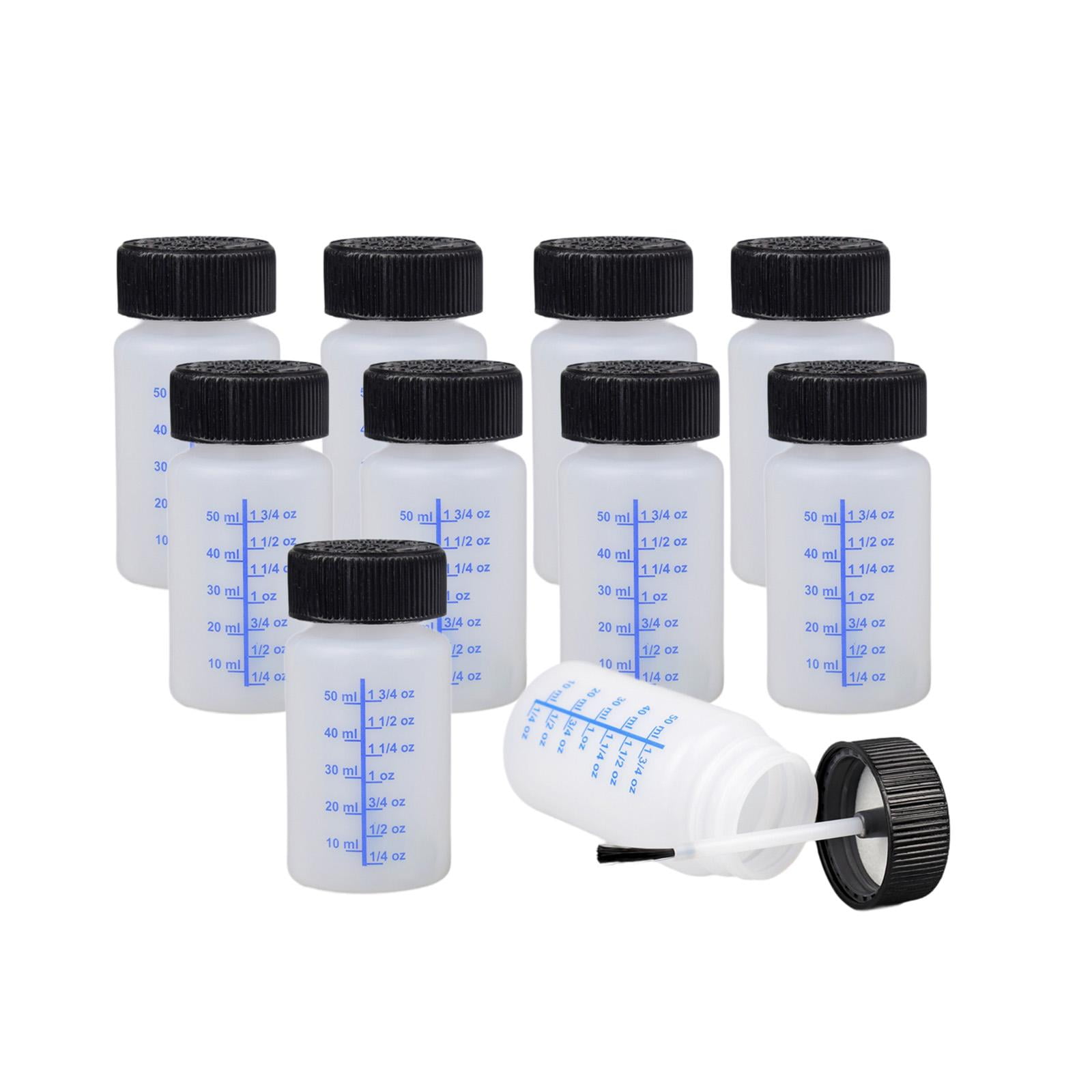 50-Pack Paint Touch Up Bottles - 1 Oz (30 Ml) With Safety Lids, Multicolor, By TCP Global