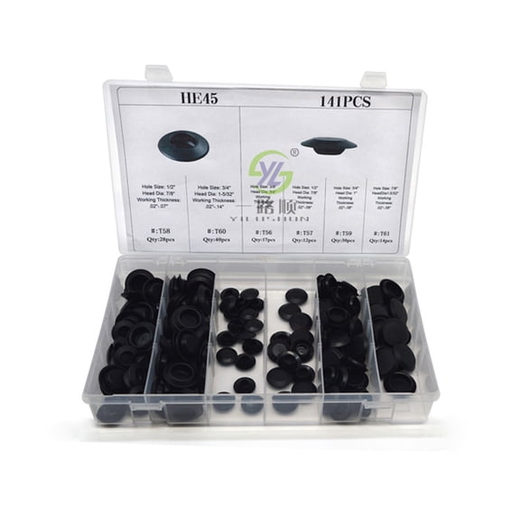 Dickly 141Pcs Auto Body Plastic Plug Button Flush mountinging Sheet Plug Assortment