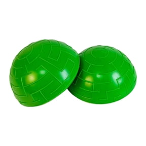 Dickly 2 Half Balance Balls for Home Gym, Pilates Training Equipment for Women, Robust, Green