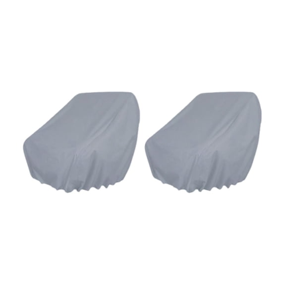 Dickly 2 Pieces Boat Seat Covers Waterproof Easy Installation Heavy Duty Protectors Gray