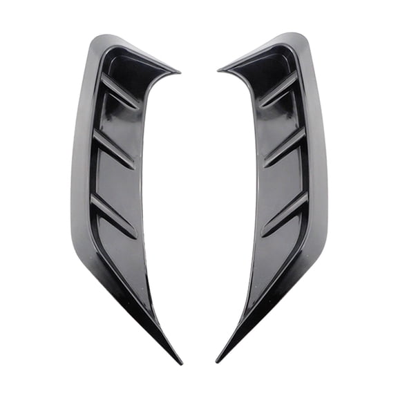 Dickly 2 Pieces Car Headlight Eyebrow Replacement Universal Headlamp Eyebrow Strip Trim B Black