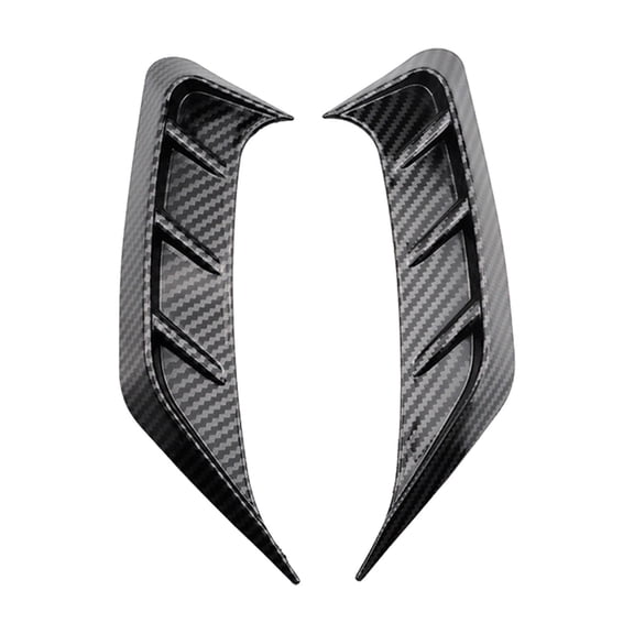 Dickly 2 Pieces Car Headlight Eyebrow Replacement Universal Headlamp Eyebrow Strip Trim B Carbon Fiber Black