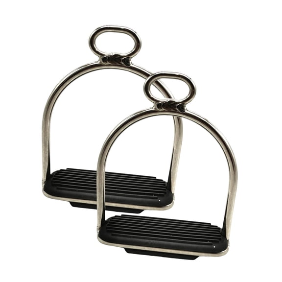 Dickly 2 Pieces Horse Riding Stirrups Lightweight Stainless Comfortable Outdoor Sports Single Side