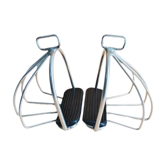 Dickly 2 Pieces Horse Riding Stirrups Lightweight Stainless Comfortable Outdoor Sports XL
