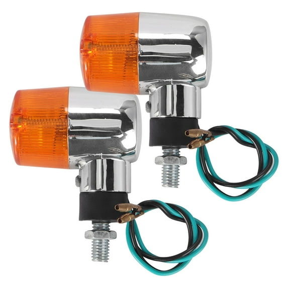 Dickly 2 Pieces LED Turn Signals Light Tail Light for Cruiser Harley Motorbike Yellow