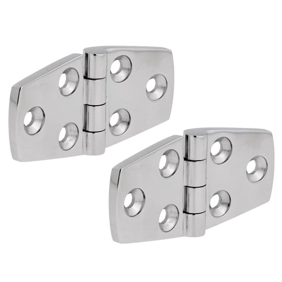 Dickly 2 x Strap Hinges Deck Cabinet Hinge, 6 Holes Marine 316 Stainless Steel 3 x