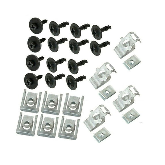 Dickly 28 Pieces Engine Undertray Fixing Clips Screw Kit Accessory for Audi 8T