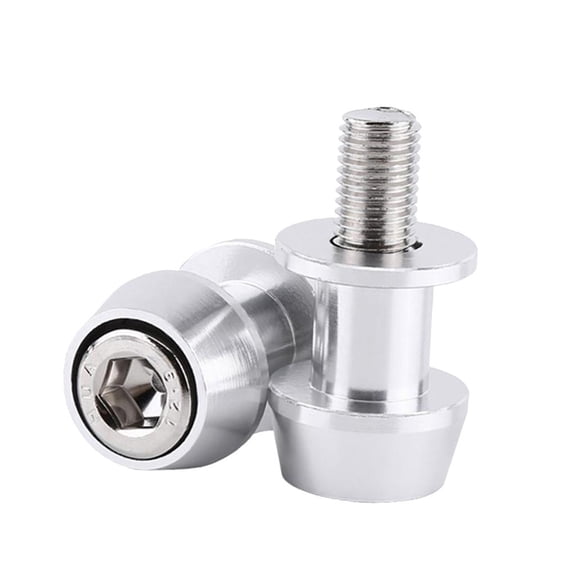 Dickly 2PCS Motorbike CNC Swingarm Swing Arm Spools Sliders Stand Bobbins 8mm Sliver