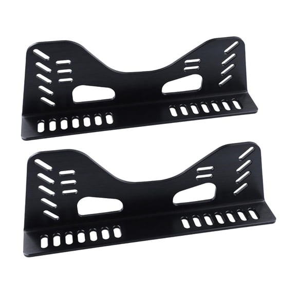 Dickly 2Pcs Race Seat Side Mount Brackets with Multi Hole L Shape Professional Sturdy Easy to Install for Bucket Seats Repair Parts black