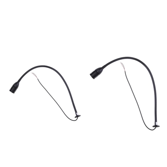 Dickly 2x 12V 3W Boat LED Reading Lights Spotlight Adjustable Interior Desk Lamp Black