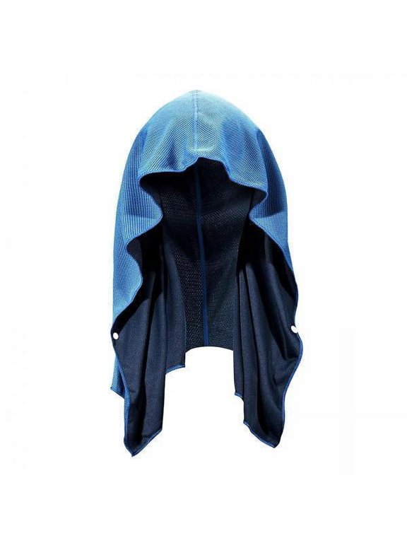 2x Microfiber Cool Towel Hoodie Towel for Neck And Face Gyms Towel Breathable Chilly Towel for Running Outdoor Activities Sports