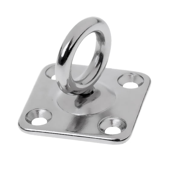Dickly 316 Stainless Steel Swivel Square Pad Eye Boat Rigging Hardware - Silver, 5mm