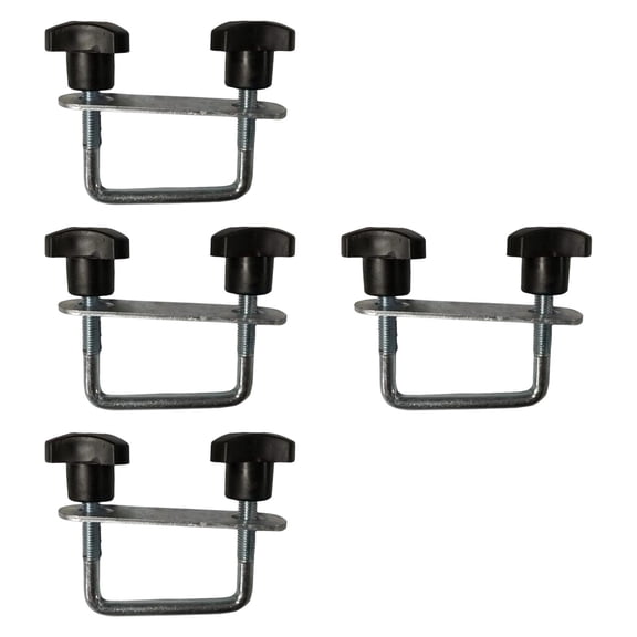 Dickly 4 Pieces Roof Box U Bolt Clamp Metal Easy Installation Sturdy U Bracket Clip 9 cm