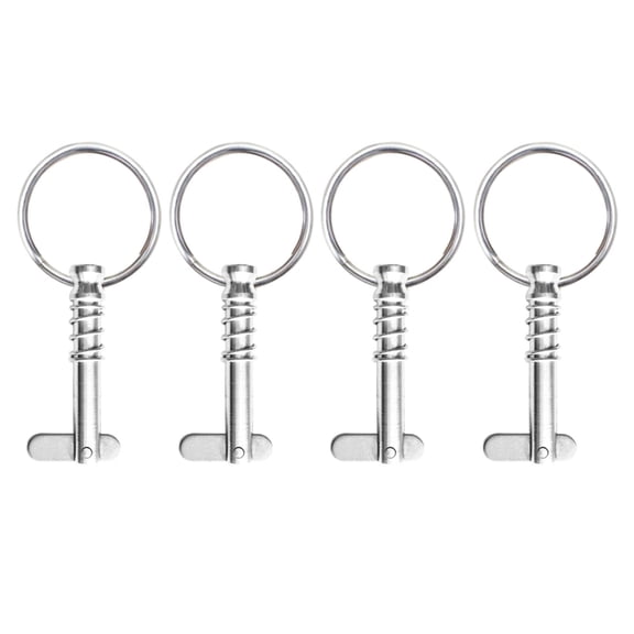 Dickly 4 Pieces Stainless Steel Quick Release Spring Pins 1/4" w/ Pull Ring Replacement