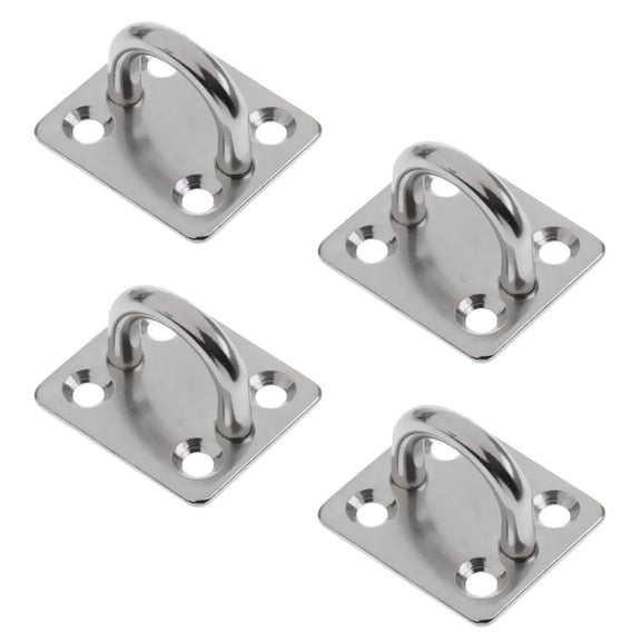 Dickly 4 x 5mm Square Pad Eye Plates Ceiling Hooks Anchor Hanger Stainless Steel Staple