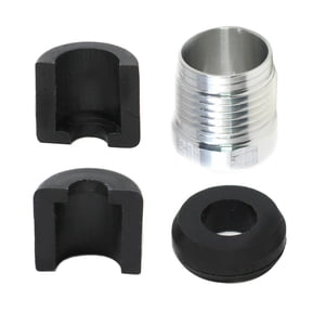 Dickly 4pcs/set Steering Reverse Aluminum Cable Lock Nut + Half Ring Retainer + Rubber