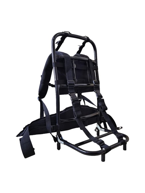 60kg Heavy Carrying Backpack Frame Aluminum Alloy Nylon Portable Sturdy Rucksack Black