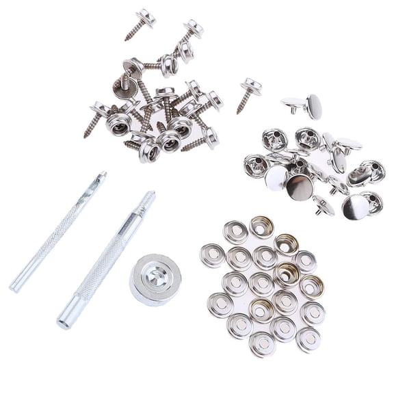Dickly 63Pcs Boat Canvas Fabric Snap Cover Stainless Steel 15mm Screw Button Socket