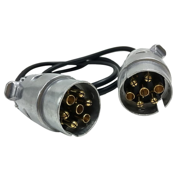 Dickly 7Pin to 7Pin Trailer Plug Wiring Connector Towbar Towing Caravan Truck Plug