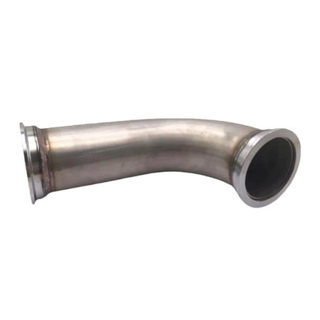 Dickly 90 Degree Stainless Steel Elbow Adapter Downpipe for 2.5"ID 3.2"OD V-band Flange for Both Side Accessories Exhaust Systems