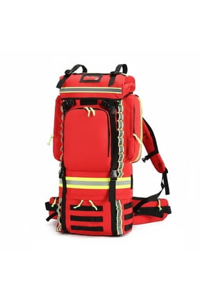 Backpack Emergency Pack Rucksack Water Resistant Quick Access and Visibility Features for Firefighters and Paramedics