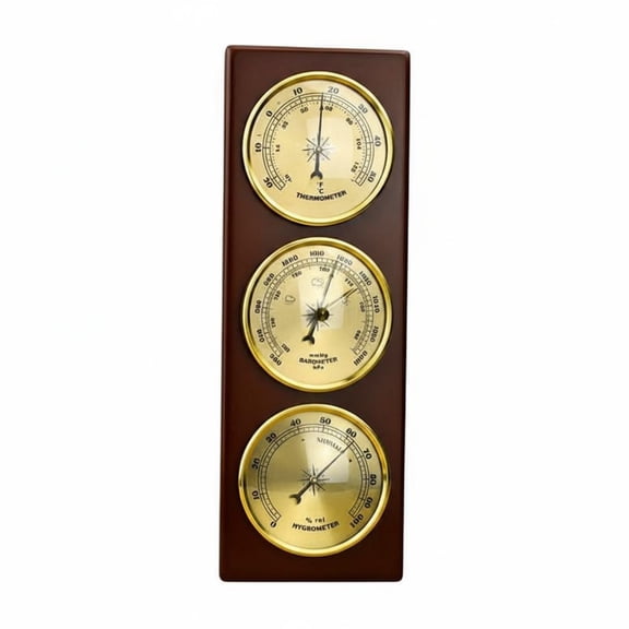 Dickly Barometer Thermometer Hygrometer Wall Mounted Analog Design No Batteries Required for Home Study