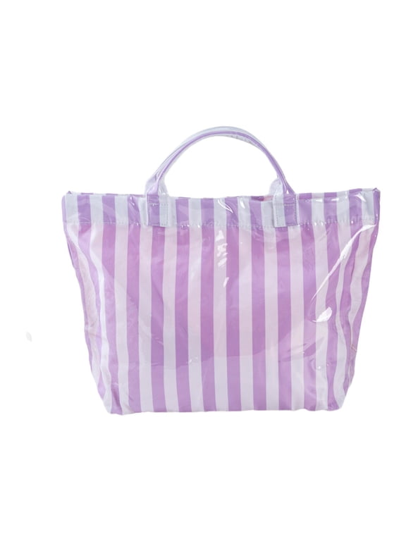 Beach Case Hobo Purse Waterproof Nurse Shoulder Handbag for Shopping Errands Gym Violet White