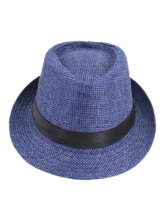 Beach Hat Casual Stylish Sun Protection Hat for Backpacking Trips Street Camping Navy Blue Adult