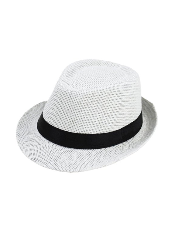 Beach Hat Casual Stylish Sun Protection Hat for Backpacking Trips Street Camping White Adult