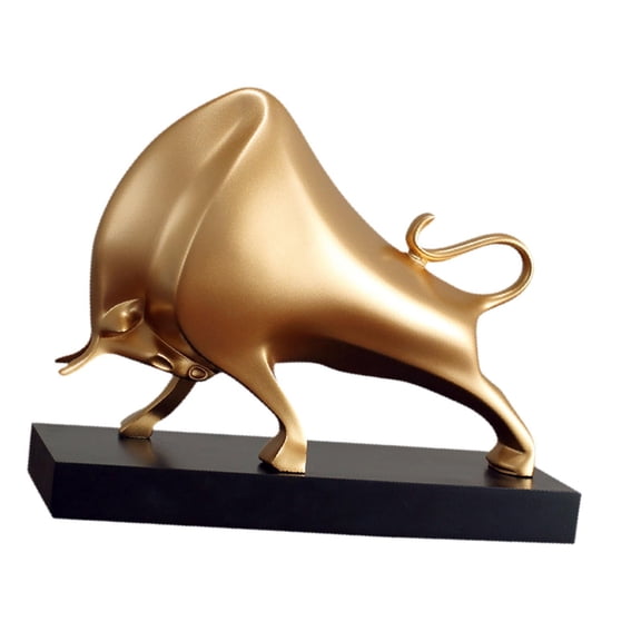 Dickly Bull Sculpture Home Decor Desktop Decoration Modern Ox Animal Abstract Statue