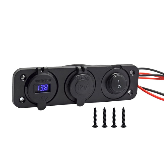 Dickly Car 12V 24V USB s with Waterproof Cover Switch Panel