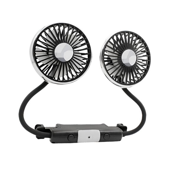 Dickly Car Fan Head Multi Angle with Light Adjustable Attachments Auto Cooling Fan