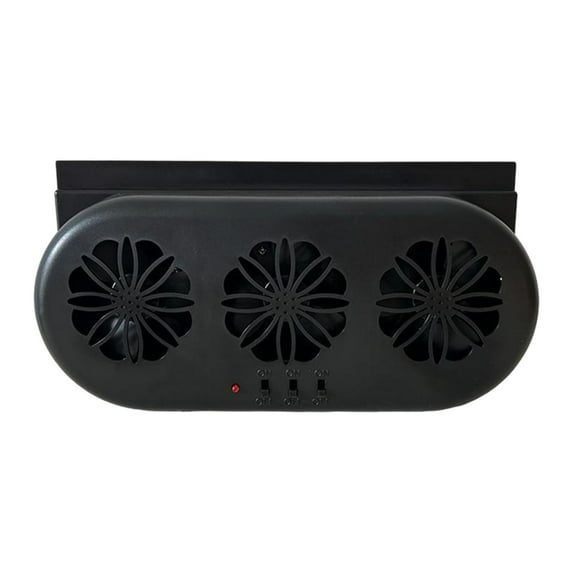 Dickly Car Fan Window Vent Car Cooling to Install Exhaust Fan USB Auto black