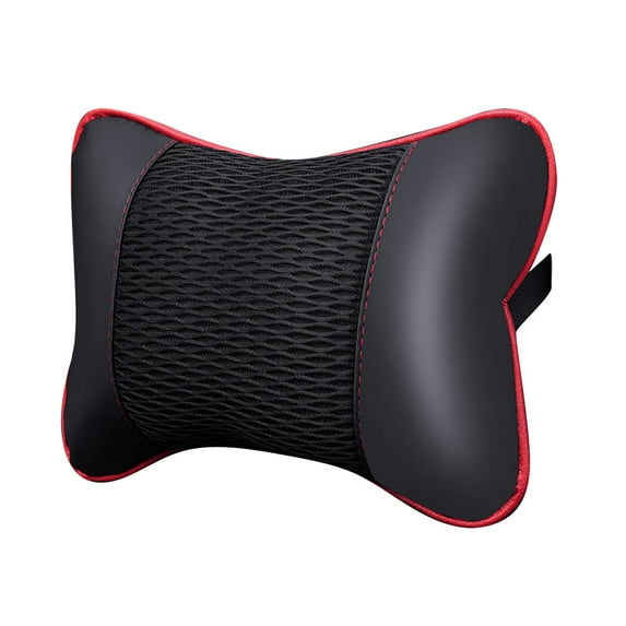Dickly Car Headrest Four Seasons Easy Installation Auto Accessories Car Neck Pillow Black Red
