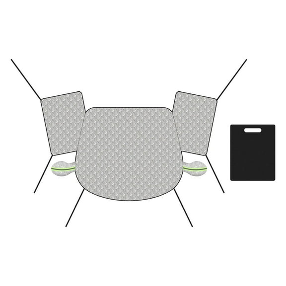 Dickly Car Windshield Snow Cover Protection for Snow Ice Frost Sun Windscreen Cover Argent