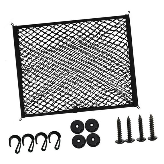Dickly Cargo Storage Net for Car Trunk Simple Assembly for Car SUV Boat Doube Layer 50cmx70cm