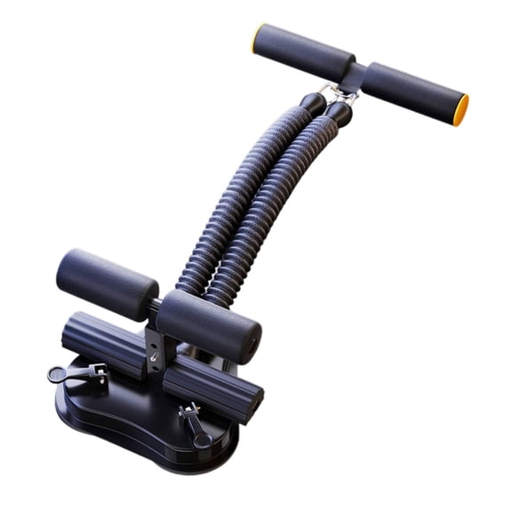 Dickly Compact Sit-up Bar with Resistance Bands Portable Abdominal Exercise Device with Black