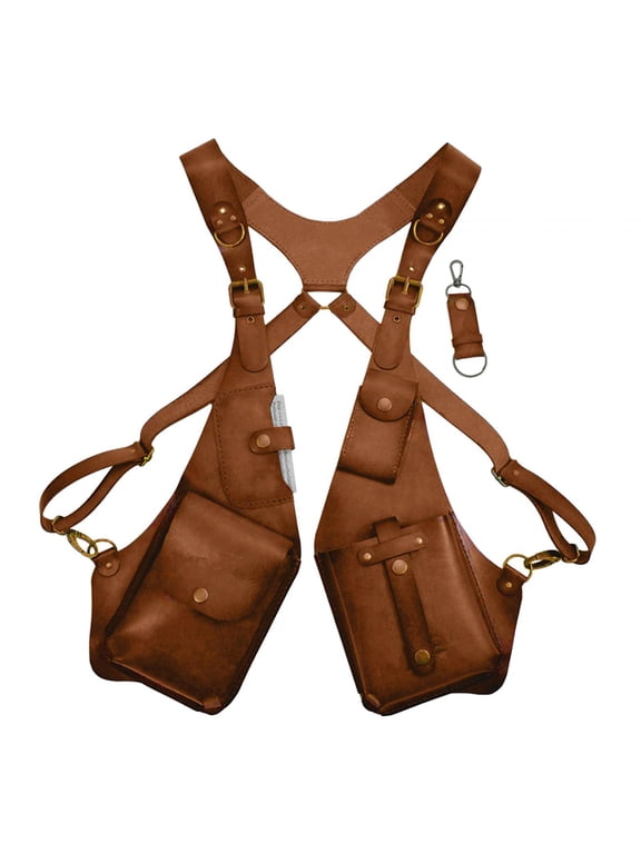Concealed Underarm Backpack with Storage for Hiking and Steampunk Events, Design Khaki