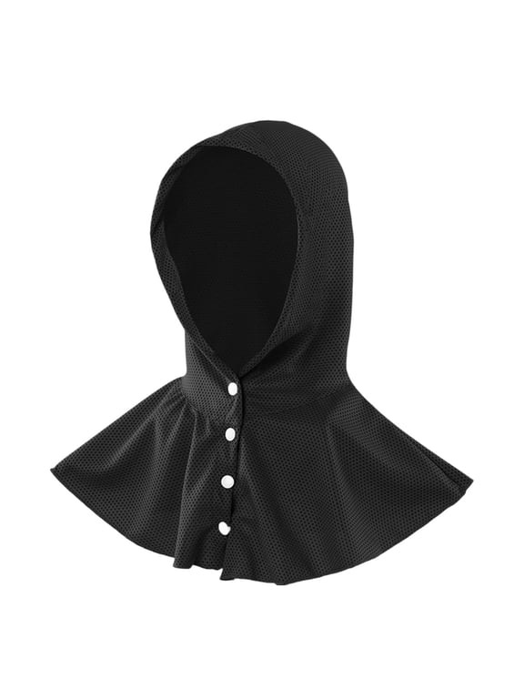 Cooling Hoodie Towel Cold Towel Fashion Absorbent Breathable Wrap Sun Protection Black