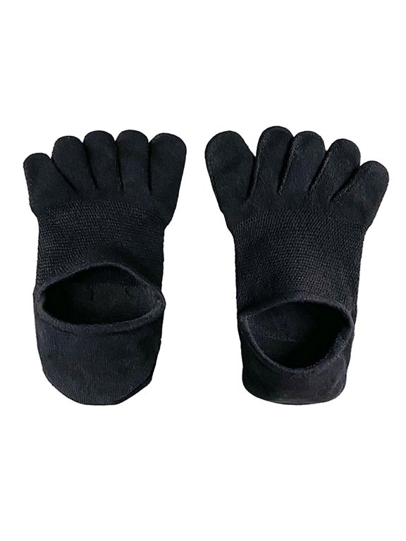 Five Finger Socks Cotton Thin Non Slip Clothing Accessories Soft Breathable Thin Black