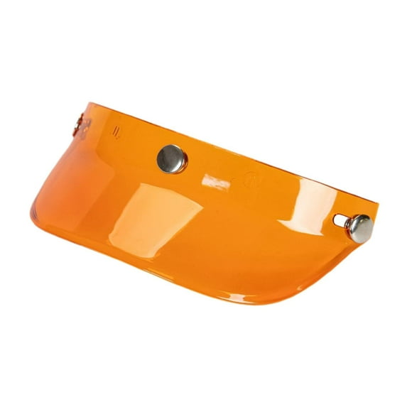 Dickly Helmet Peak 3 Snap Sun Protection Direct Replace for 3/4 Helmets Transparent Orange