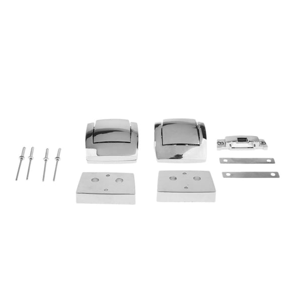 Dickly Hinges & Latch kit for Harley Chopped & Razor Tour Pak Trunk Pack Back Rest