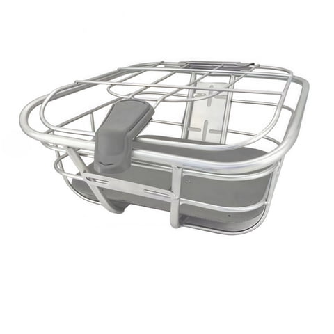 Dickly Iron Front Bike Basket for Electric Bicycle Heavy Duty Universal Mounting Hardware Secure Open Top Design for Errands