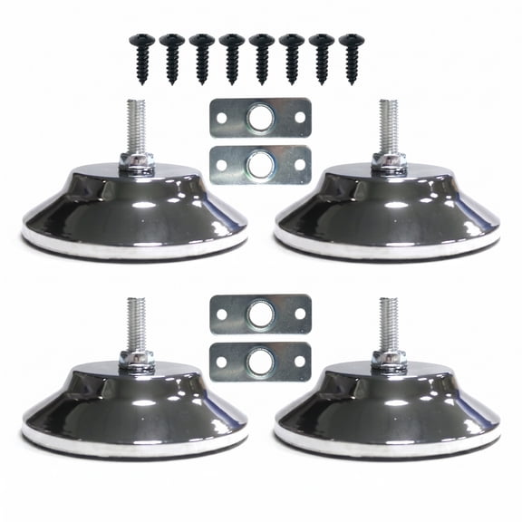 Dickly Leveling Foot Adjustable Furniture Leg Leveler Round Base Iron Pad Anti Wobble for Utility Workbenches Craft Stations and Game Room Pool Tables
