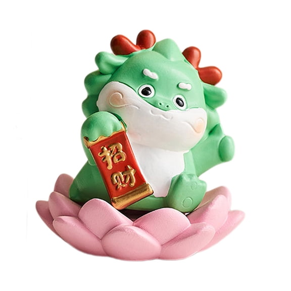 Dickly Mini Dragon Statue Feng Shui Table Centerpiece Chinese New Year Dragon Figurine 7.5x7.5x8cm