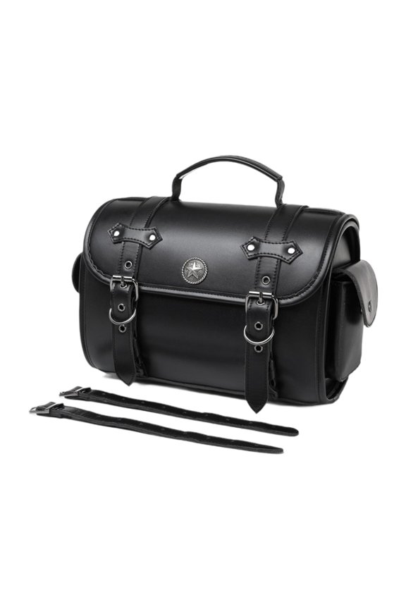 Motorcycle Saddle Bag 2 Adjustable Straps Outdoor Riding Stylish Luggage Bag
