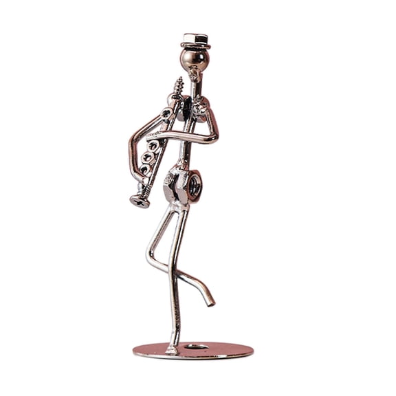 Dickly Musical Man Statue Desk Decoration Home Decor Musician Player Sculpture for Home Reed pipe