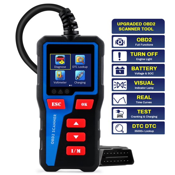 Dickly OBD2 Scanner,Car Diagnostic Scan Tool ,Universal Auto Fault Code Reader for Vehicles Check